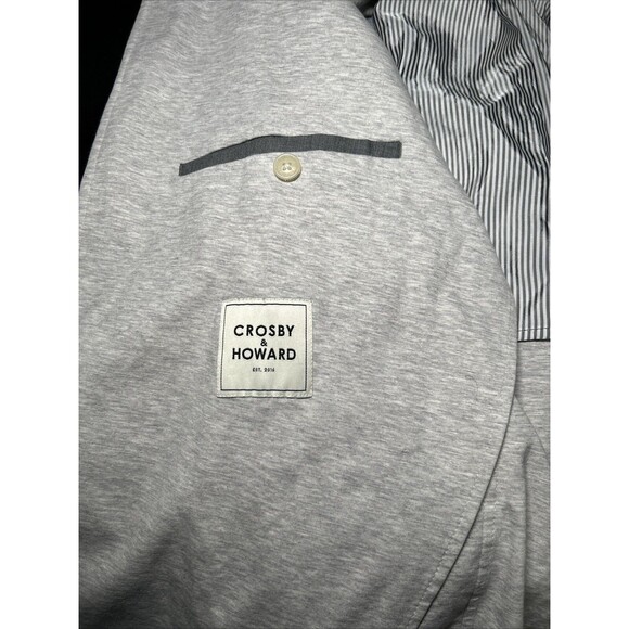 Crosby & Howard Casual Blazer Men’s Medium Heather Gray Unstructured - Picture 6 of 9
